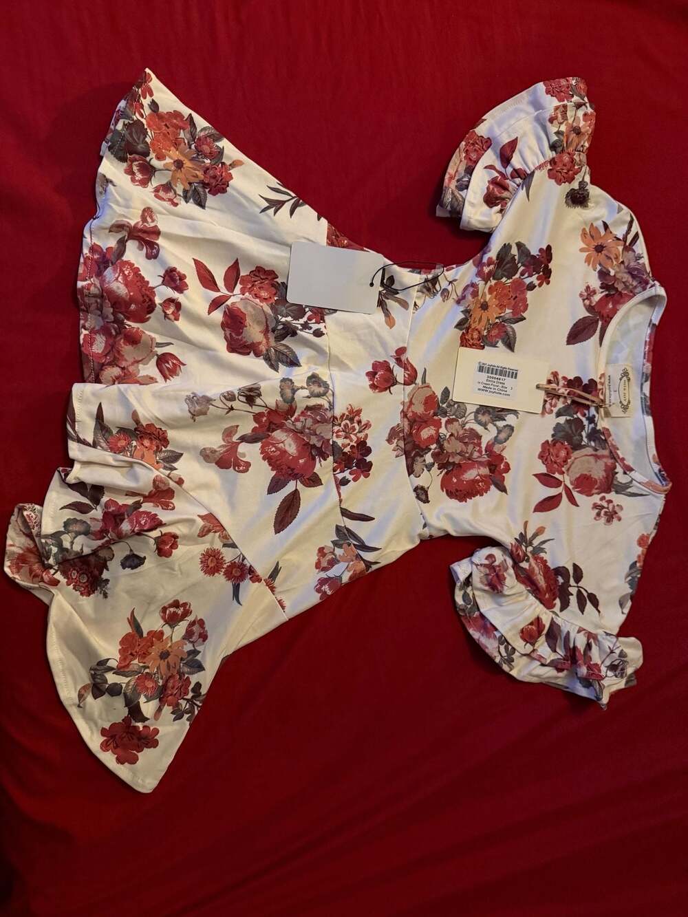 NWT Mia Joy by Joyfolie Emilia Dress in Cream Floral Size 3